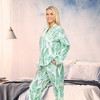 ADR Women's Soft Cotton Knit Jersey Pajamas Lounge Set, Long Sleeve Top and Pants with Pockets - 4 of 4