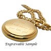 Peugeot Men's 14K Gold Plated Sun Moon Pocket Watch with Gold-Tone Chain - 3 of 4