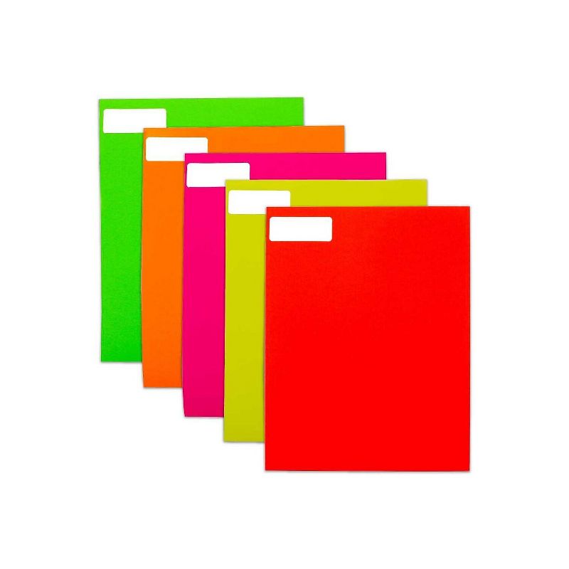 JAM Paper Mailing Address Labels 1 x 2 5/8 Assorted Neon Colors 600/Pack 354328231, 1 of 2