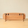 Center table Low Table Top plate Desk Coffee table 120 x 40 x 42 cm Study desk Work from home Easy to assemble Natural wood with storage shelf - 2 of 4