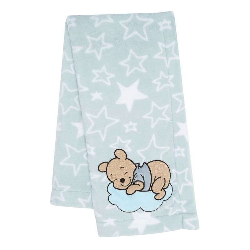 Bedtime Originals Disney Baby Starlight Pooh Blue/White Soft Fleece Baby Blanket, 1 of 8