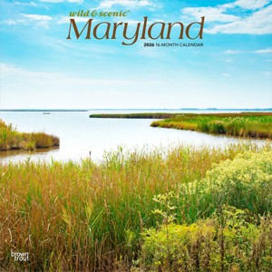 BrownTrout Maryland Wild and Scenic 2026 12"x24" Hanging Square Wall Calendar Plastic-Free - 1 of 4