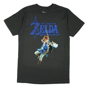 Nintendo The Legend Of Zelda Breath Of The Wild Men's Link T-Shirt Adult - 1 of 3