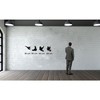 Sussexhome Birds Metal Wall Decor for Home and Outside - Wall-Mounted Geometric Wall Art Decor - Drop Shadow 3D Effect Wall Decoration - Set of 4 - 2 of 2