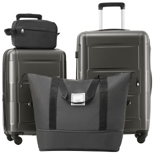 YONWAY Luggage Set 2 Piece Suitcase Sets with Spinner Wheel,Lightweight Hardside Expandable Travel Laggage with TSA Lock,Suitcase with Travel Bag - 1 of 4