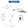 CASAINC Single-Handle 1-Spray Pattern 10 Inches with 1.8 GPM Wall Mount Square Shower Faucet (Valve Included) - 2 of 4