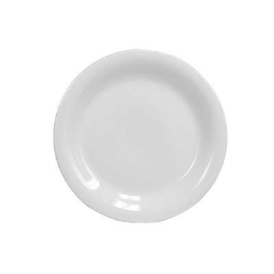 Home Basics 10.5" Ceramic Dinner Plate, White