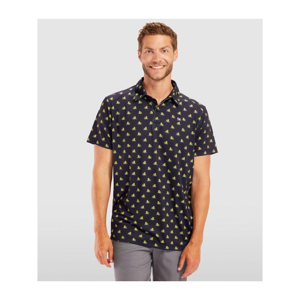 Tipsy Elves Golf Shirts for Men - Performance Athletic Fit Men's Golf Polo Shirts w/ Moisture Wicking Stretch Fabric - thumbnail 5