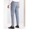 Lars Amadeus Men's Regular Fit Flat Front Business Checked Pattern Dress Pants - 3 of 4