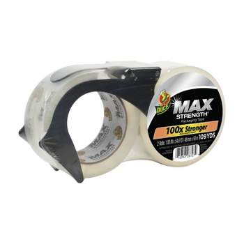 Duck 2pk 1.88" x 54.6yd/Roll Max Strength Packing Tape with Dispenser