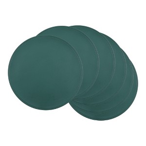REGALWOVEN Faux Leather Waterproof Soft Heat Resistant Wipeable Placemats 6 Pcs - 1 of 4