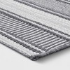 7'x10' Striped Rectangular Woven Outdoor Area Rug Charcoal Gray/Ivory - Threshold™ - 3 of 4