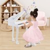 Costway 37 Keys Kids Piano Keyboard Toy Toddler Musical Instrument w/ Stool & Microphone Pink\Black - image 2 of 4