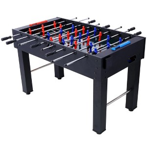 54in Soccer Table with 4 Balls 1 Cup Holder 2 Counters, Arcade Competition Sized Hurricane Foosball Table, Family Sports Game Table for Home - 1 of 4