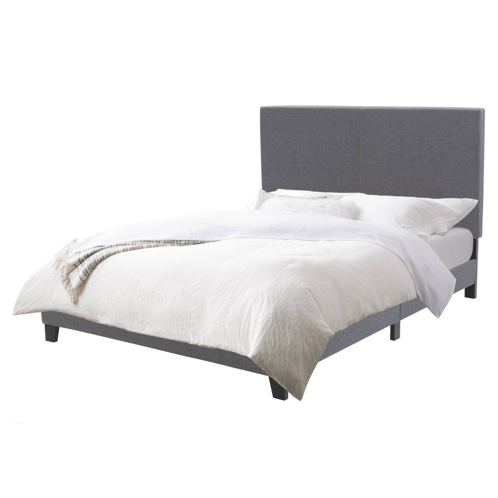 Photos - Bed Frame CorLiving Full Juniper Fabric Upholstered Bed Gray  