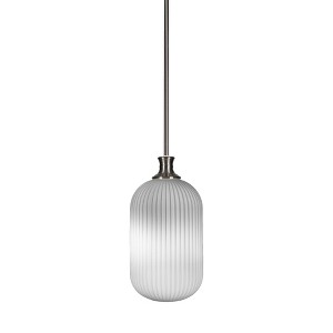 Toltec Lighting Carina 1 - Light Pendant in  Brushed Nickel with 8.25" Opal Frosted Shade - 1 of 1