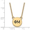 Black Bow Jewelry 14k Yellow Gold Plated Sterling Silver Phi Mu Greek Life Necklace 18 Inch - 2 of 4