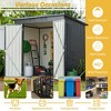 6 x 4 ft Outdoor Storage Shed, All Weather Tool Shed for Garden, Backyard, Lawn, Black - 4 of 4