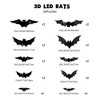 Luminous Bats Wall Decor, 24PCS Halloween Decoration Bats, Realistic PVC 3D Black Scary Bat Wall Stickers for Home Decor, Halloween Party Decorations - 2 of 4
