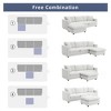 YOOCOZZ L-Shaped Polyester Sectional Sofa with Movable Ottoman and 2 Pillows - 3 of 4