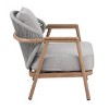 Modern Rope Back Outdoor Club Chair with Cushions and Weather-Resistant Frame for Patio Lounge -3irtyhousy - 3 of 4