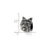 Black Bow Jewelry Sterling Silver Yorkshire Terrier Head Bead Charm - 3 of 4