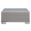 Modway Conway 32 Inch Outdoor Patio Wicker Rattan Coffee Table – Weather-Resistant PE Rattan Table with Glass Top and Storage Shelf - 4 of 4