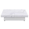 NicBex Modern Square Coffee Table with Sliding Top and Hidden Storage for Living Room - 3 of 4