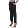 Rekucci Women's Dressy Jogger Pants with Pockets – Stylish Pull-On Tapered Work to Evening Pants - 2 of 4