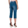 Rekucci Women's Secret Figure Pull-On Capri Jeans with Pockets and Snap Detail - 3 of 4