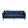 Standard Upholstered 3-Seater Sofa with Plush Accents, Tapered Legs and Accessory Pillows - 2 of 4