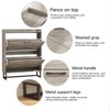 Narrow Shoe Rack Cabinet with Flip Drawers, Hidden Golden Handles - 3 of 4
