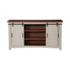Taos 65" Solid Wood TV Stand Antique White and Honey Finish - Martin Svensson Home - 3 of 4