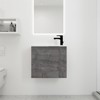 22" Floating Bathroom Vanity with Ceramic Sink – Soft-Close Door Grey Plywood Vanity for Small Bathrooms, Wall-Mounted Storage Cabinet - 2 of 4