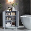 Slate Gray Freestanding Bathroom Floor Storage Cabinet - 11.8 x 23.6 x 31.5 Inches, with 2 Adjustable Shelves for Spacious Bathroom Storage - 4 of 4