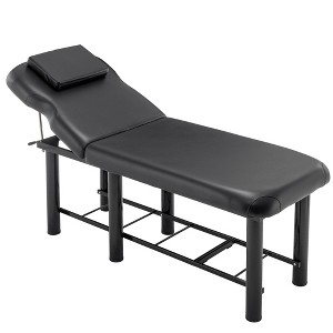 Dolonm 31.5" Wide - Quality Leather Beauty Spa Furniture Massage Table Bed Iron on Round Legs Facial Bed Beauty Bed - 1 of 4