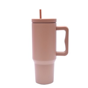 Slickblue 40 oz Modern Stainless Steel Tumbler with Handle & Straw - 7 Color Choices, Stylish Drinkware - 1 of 4