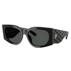 Tory Burch TY 7221U 170987 Womens Rectangle Sunglasses Black 56mm - 1 of 3