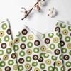 Bacati - Mod Dots Green Yellow Beige Chocolate 100 percent Cotton Universal Baby US Standard Crib or Toddler Bed Fitted Sheet - image 2 of 4