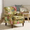 Araceli Traditional Wooden Upholstered Floral Armchair with Wingback and Nailhead Trim| ART OF LIVING DESIGNS - 2 of 4