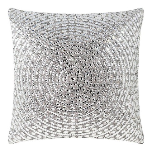 White and silver online throw