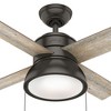 Hunter Fans 36" Loki Lighted Ceiling Fan Noble Bronze with Reversible Barnwood/Drifted Oak Blades for Indoor Use - 4 of 4