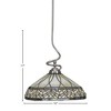 Toltec Lighting Capri 1 - Light Pendant in  Brushed Nickel with 16" Royal Merlot Art Glass Shade - 2 of 2