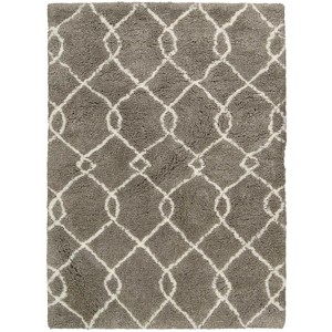 Nourison Galway Mocha/Iv Shag Area Rug GLW02 5' x 7' - 1 of 4