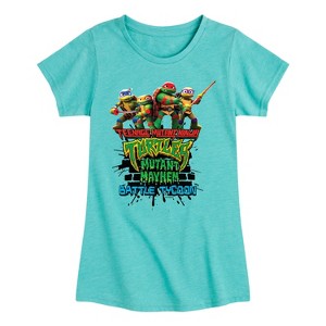 Girls' - Teenage Mutant Ninja Turtles - Battle Tycoon Group Fitted Short Sleeve Graphic T-Shirt - 1 of 4