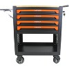 Acekool Rolling Tool Chest with 4 Drawers, Mobile Mechanic Storage Cart with Heavy-Duty Wheels and Side Holding Panel, Orange - 2 of 4