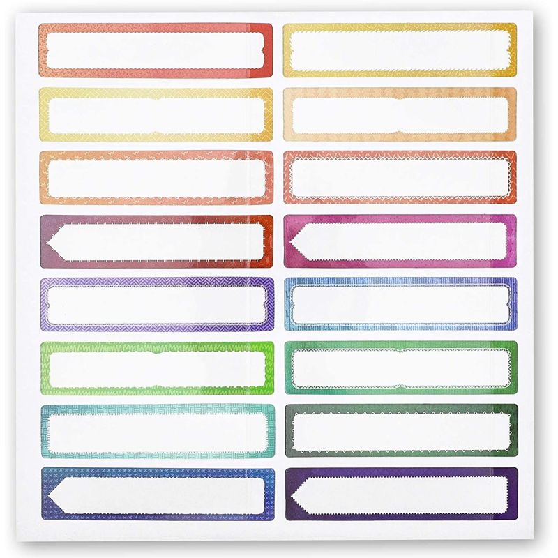 Juvale 208-Pack Waterproof Name Date Labels for Daycare, Baby Bottles, Assorted Colors, 2.5 x .5 Inches, 5 of 7