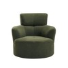 Okak 360° Swivel Barrel Chair,Plush Arm Accent Chair with Adjustable Headrest,Comfy Living Room Chairs for Office,Bedroom - 2 of 4