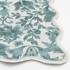 36"x56" Blue Feather Faux Fur Scalloped Indoor Accent Rug - 4 of 4
