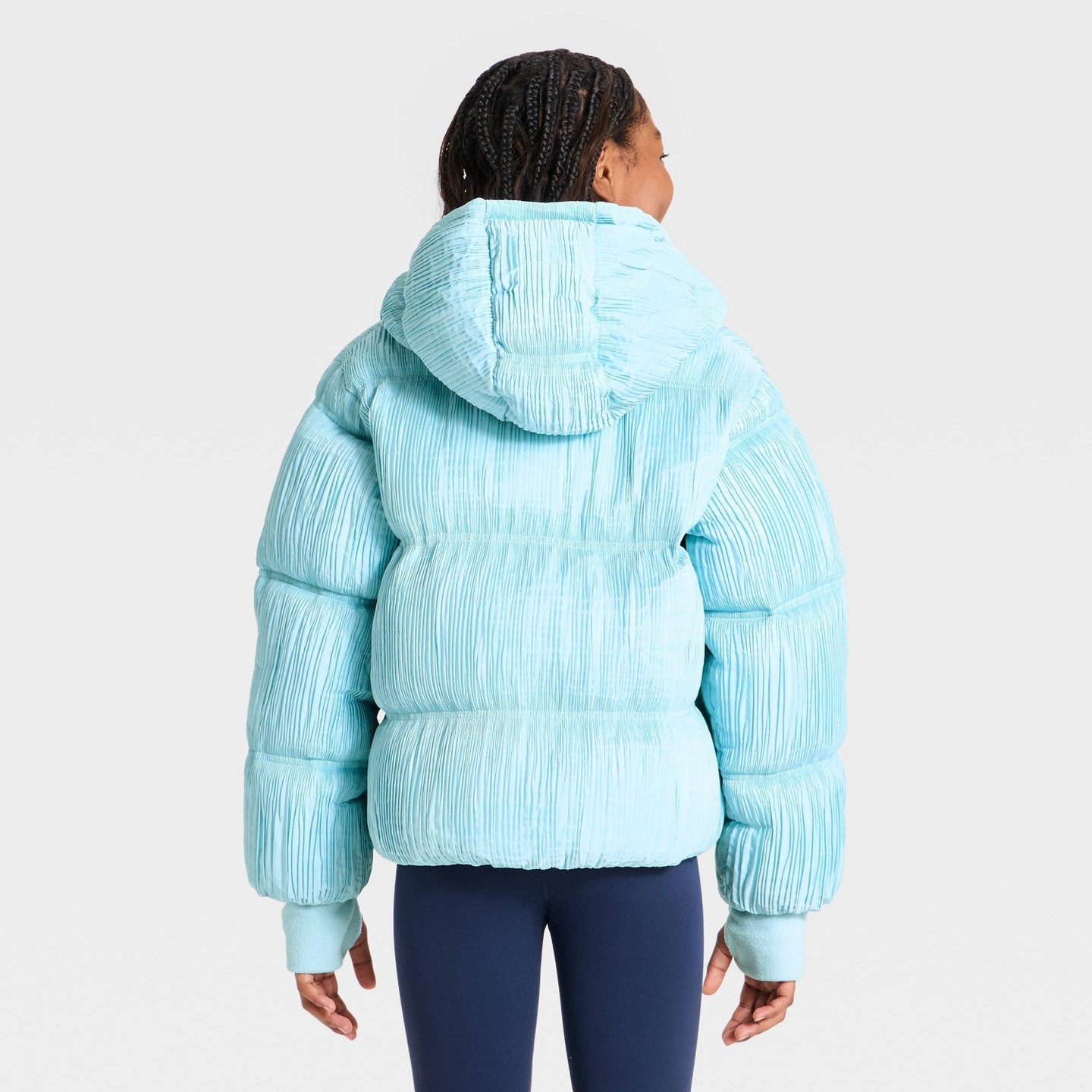 Куртка All In Motion Puffer Jacket для девочек, цвет: Синий — фото 2